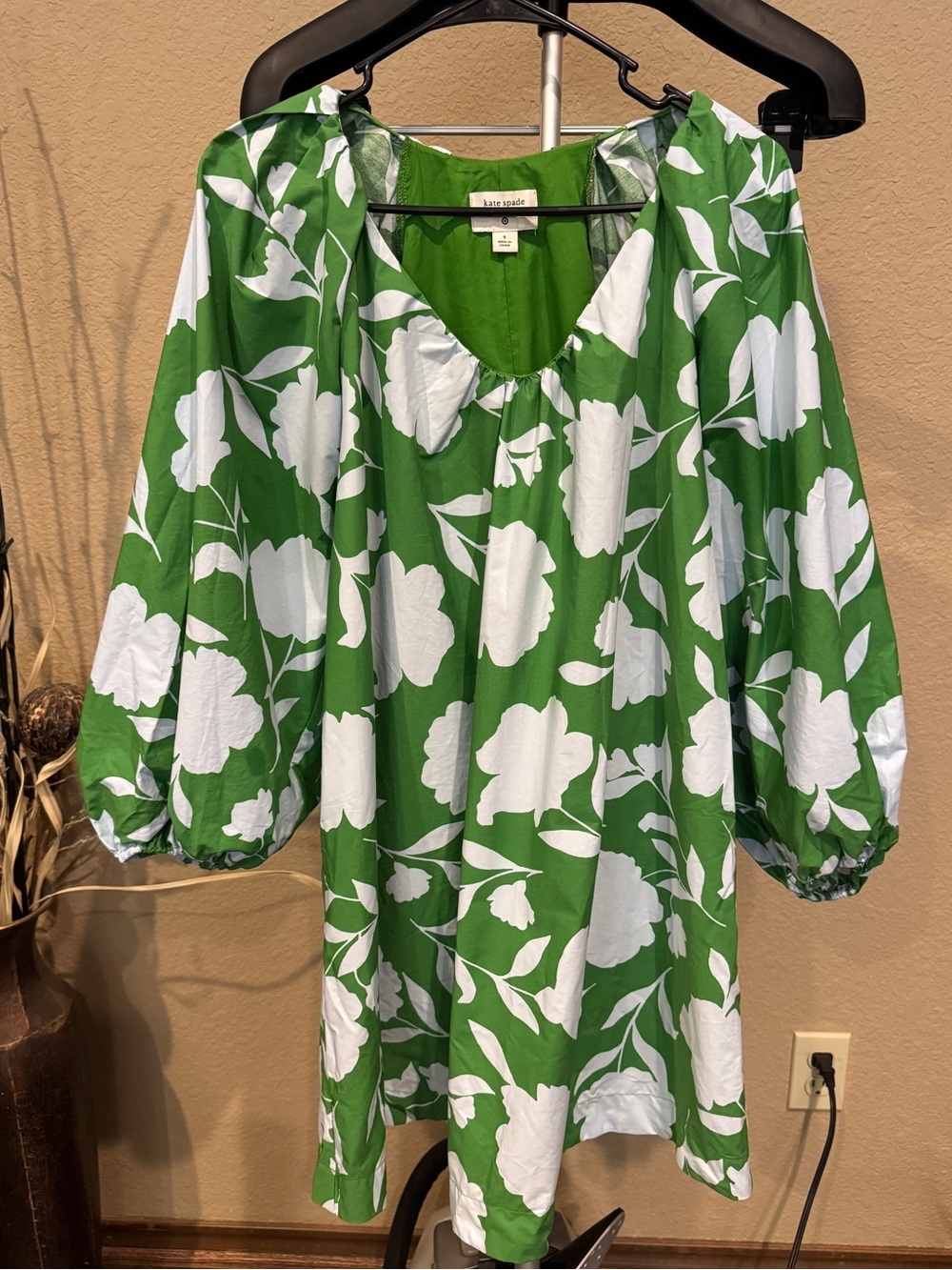kate spade Women’s Green and Light Blue Floral Tunic Dress